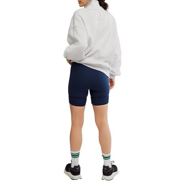 FP Movement Victory Funnel Neck Long Sleeve Color Heather Grey/Midnight - Picture 2 of 5